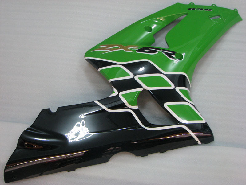 Green and Black Factory Style - NINJA ZX-6R 03-04 Fairing