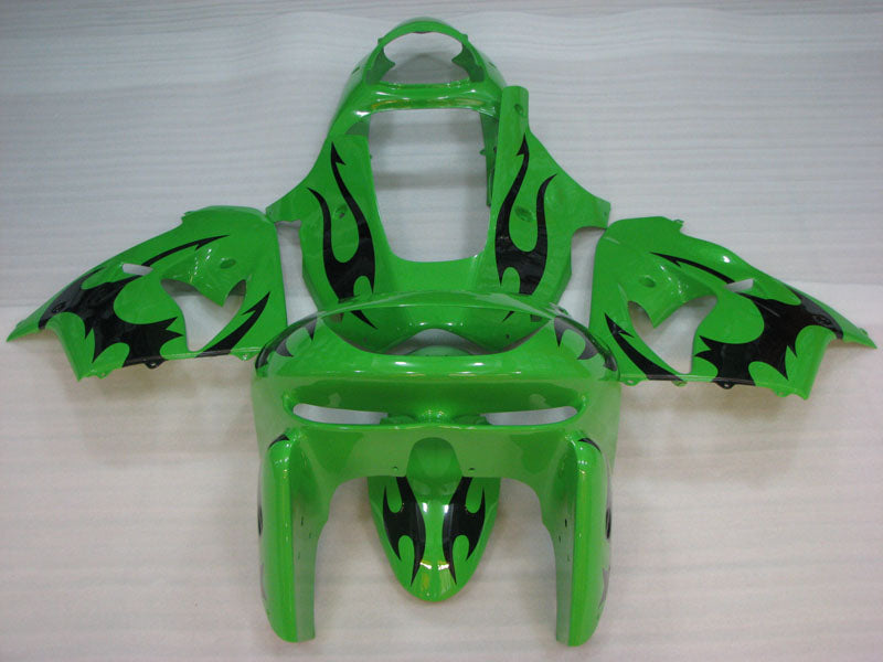 Green with Black Flame - NINJA ZX-9R 98-99 Fairing Kit