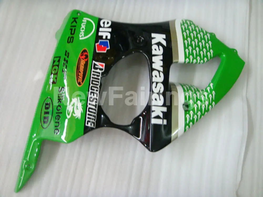Green and Black FUCHS NINJA ZX 6R 00 02 Fairing Kit
