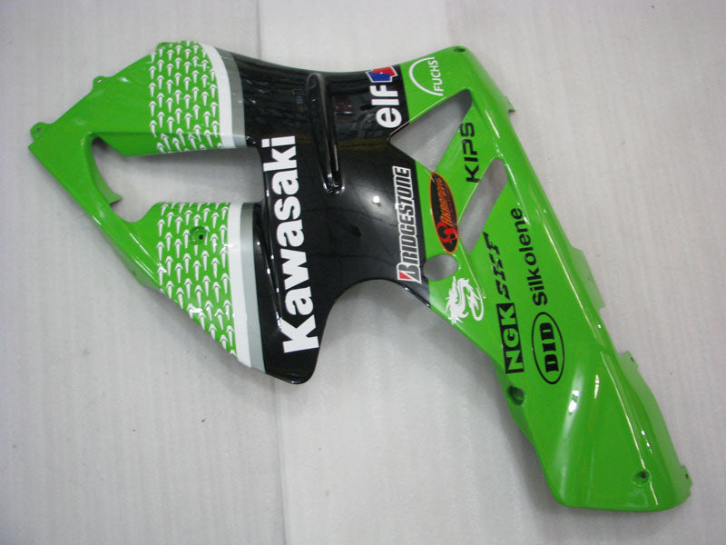 Green and Black Nakano - NINJA ZX-12R 02-04 Fairing Kit