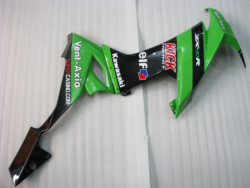 Green and Black PIRELLI - NINJA ZX-10R 08-10 Fairing Kit