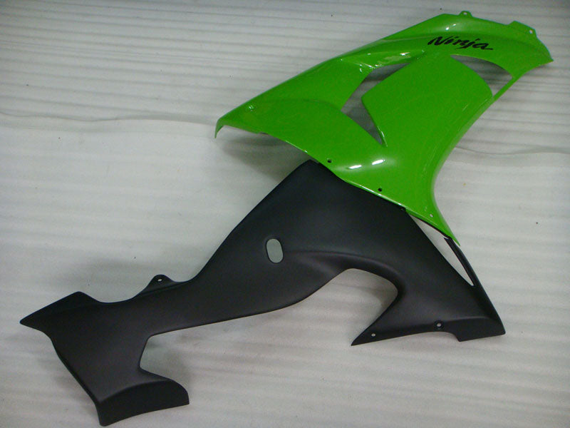 Green and Matte Black Factory Style - NINJA ZX-10R 06-07 Fairing Kit