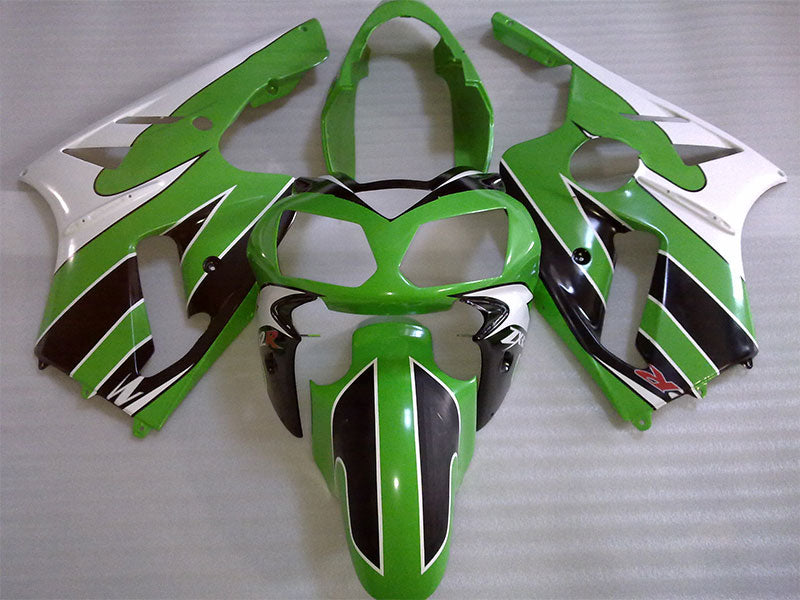 Green and White Factory Style - NINJA ZX-12R 02-04 Fairing Kit