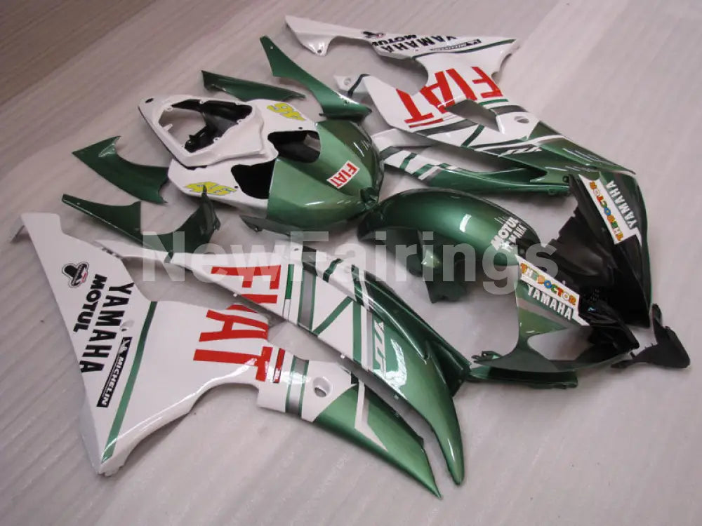 Green and White FIAT - YZF-R6 08-16 Fairing Kit Vehicles & Parts > Vehicle Parts & Accessories > Motor Vehicle Parts >