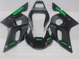 Matte Black with Green Decals Factory Style - YZF-R6 98-02 Fairing Kit