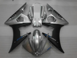 Silver and Matte Black Factory Style - YZF-R6 03-04 Fairing Kit
