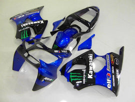 Kit de carénage Monster bleu et noir - NINJA ZX-6R 00-02