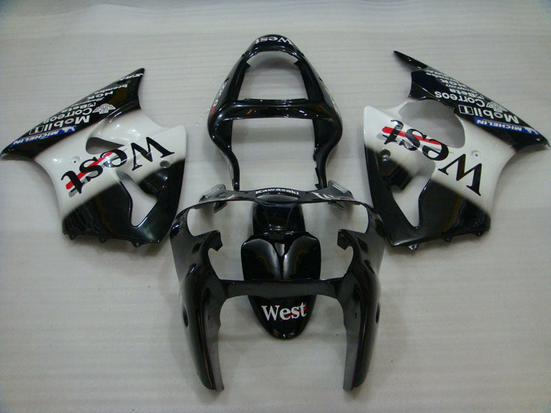 Black and White West - NINJA ZX-6R 00-02 Fairing Kit