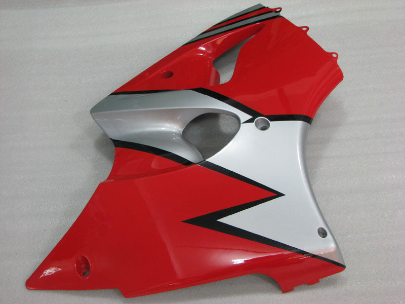 Red and Silver Factory Style - NINJA ZX-6R 00-02 Fairing Kit