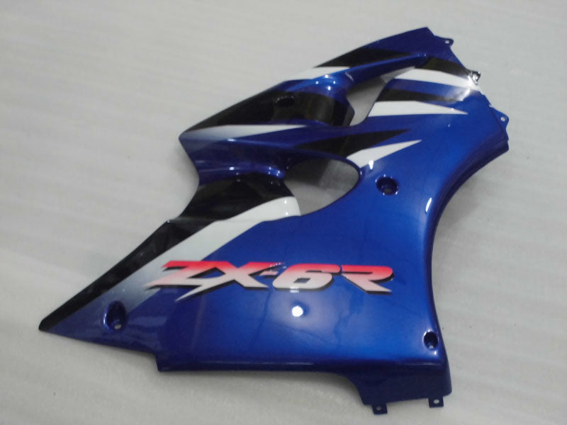 Kit de carénage bleu et noir style usine - NINJA ZX-6R 00-02