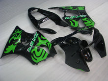 Load image into Gallery viewer, Black and Green Factory Style - NINJA ZX-6R 00-02 Fairing Kit