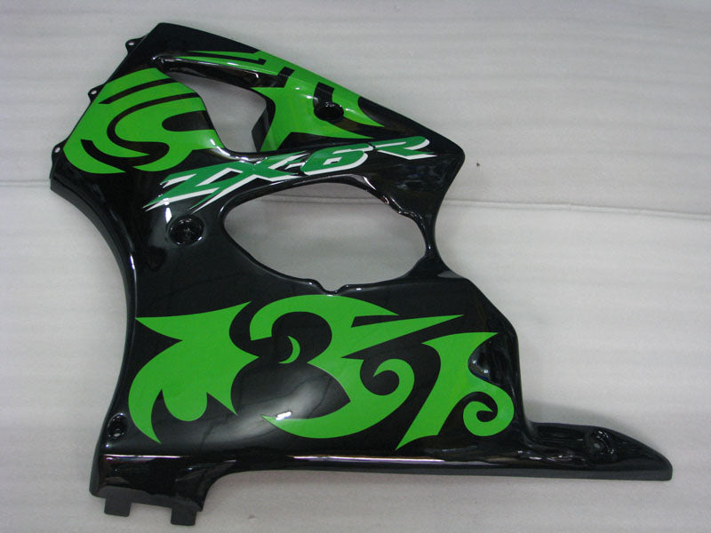 Black and Green Factory Style - NINJA ZX-6R 00-02 Fairing Kit