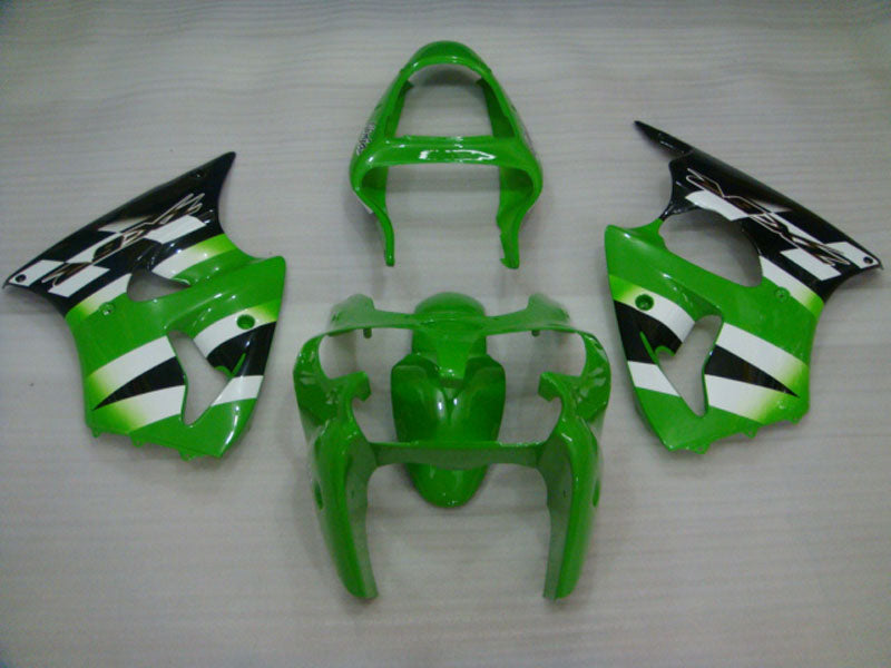 Black Green Factory Style - NINJA ZX-6R 00-02 Fairing Kit