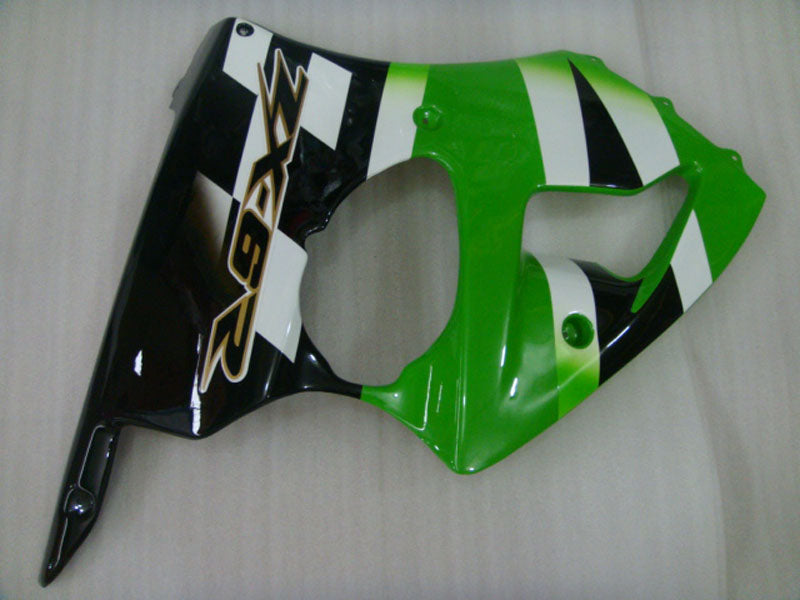 Black Green Factory Style - NINJA ZX-6R 00-02 Fairing Kit
