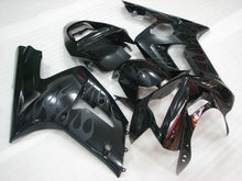 Load image into Gallery viewer, Black and Grey Flame - NINJA ZX-6R 03-04 Fairing Kit