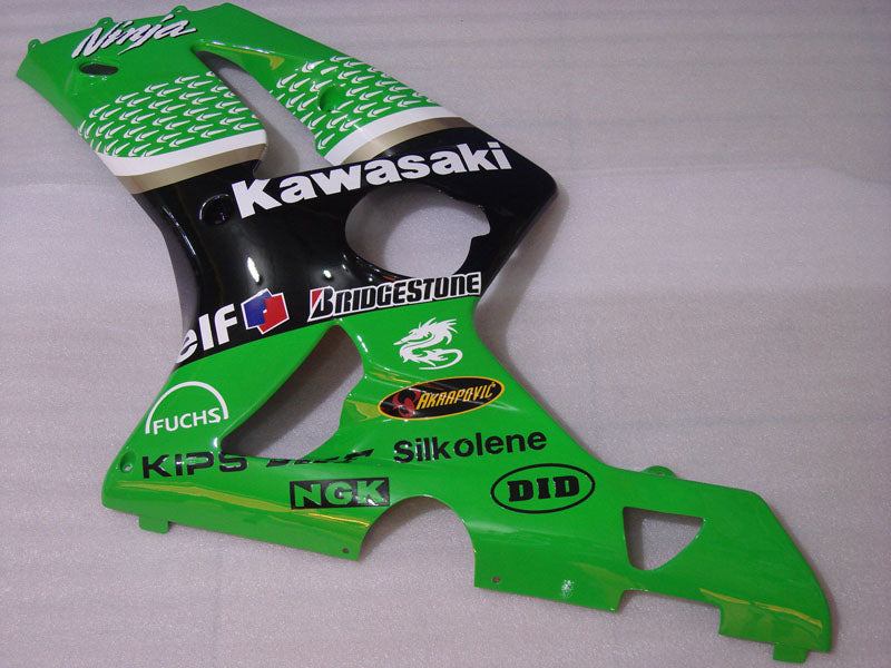Green Black FUCHS - NINJA ZX-6R 03-04 Fairing Kit