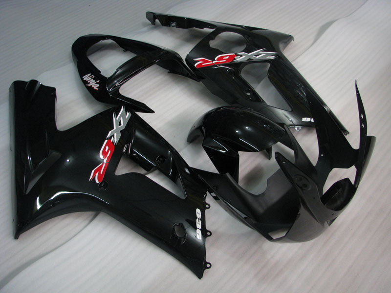 Black Factory Style - NINJA ZX-6R 03-04 Fairing Kit