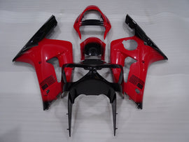 Kit de carénage rouge et noir style usine - NINJA ZX-6R 03-04
