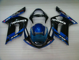Kit de carénage bleu noir style usine - NINJA ZX-6R 03-04