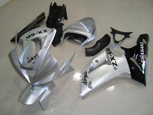 Load image into Gallery viewer, Silver and Black Factory Style - NINJA ZX-6R 03-04 Fairing Kit