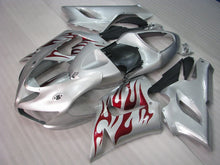 Load image into Gallery viewer, Silver and Red Flame - NINJA ZX-6R 05-06 Fairing Kit