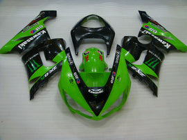 Kit de carénage Monster vert et noir - NINJA ZX-6R 05-06