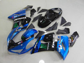Kit de carénage Monster bleu et noir - NINJA ZX-6R 05-06