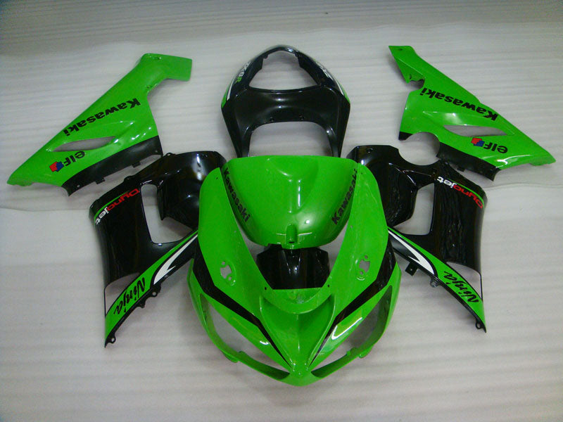 Green and Black Factory Style - NINJA ZX-6R 05-06 Fairing Kit