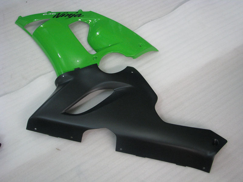 Green Matte Black Factory Style - NINJA ZX-6R 05-06 Fairing Kit
