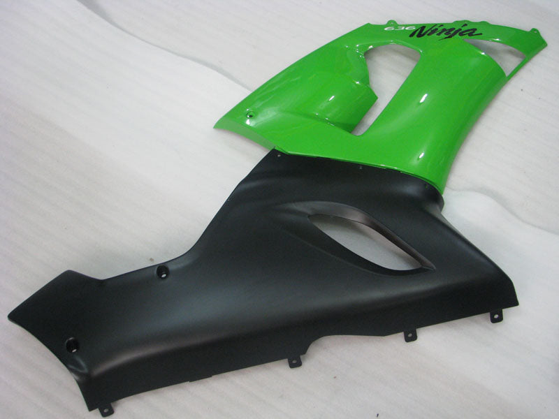 Green Matte Black Factory Style - NINJA ZX-6R 05-06 Fairing Kit