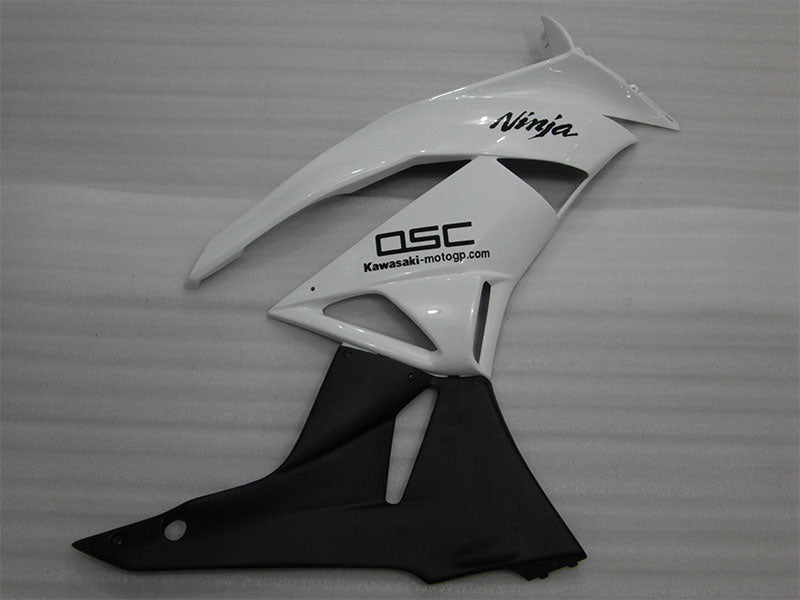 White and Matte Black Factory Style - NINJA ZX-6R 09-12 Fairing Kit