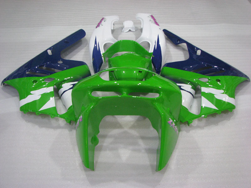 Green and White Blue Factory Style - NINJA ZX-9R 94-97 Fairing Kit
