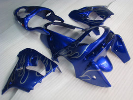Bleu avec flamme argentée - Kit de carénage NINJA ZX-9R 98-99