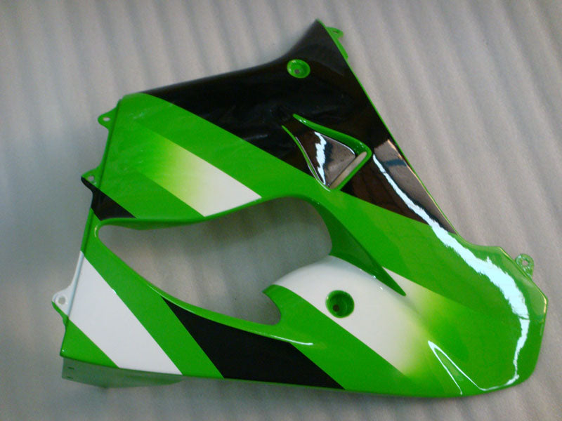 Green and Black White Factory Style - NINJA ZX-9R 98-99 Fairing Kit