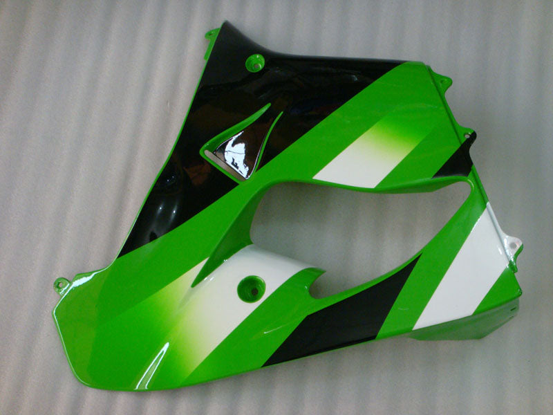 Green and Black White Factory Style - NINJA ZX-9R 98-99 Fairing Kit