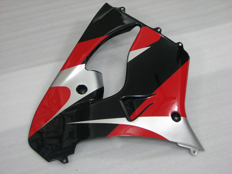 Red and Black Silver Factory Style - NINJA ZX-9R 00-01 Fairing Kit