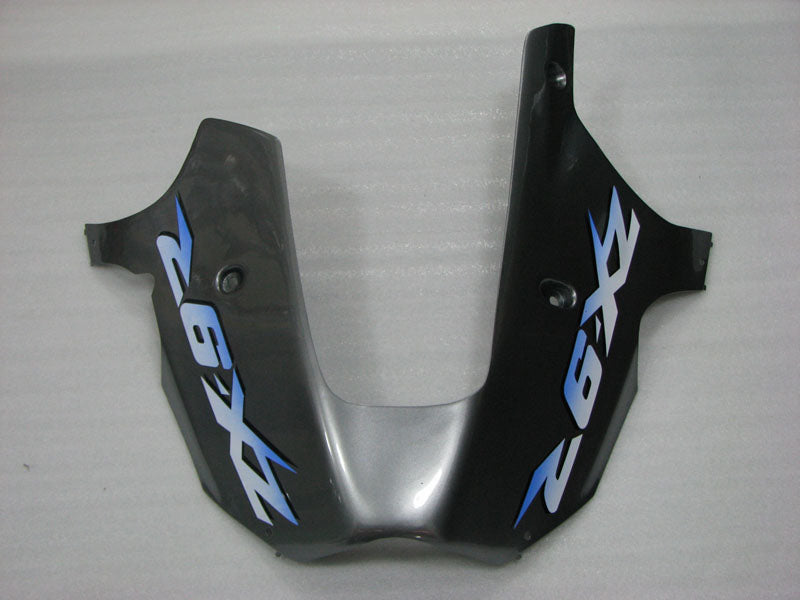 Red and Black Silver Factory Style - NINJA ZX-9R 00-01 Fairing Kit