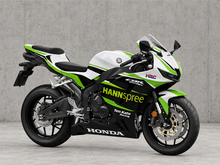 Load image into Gallery viewer, White and Black Green HANN Spree - CBR600RR 24-26 Fairing Kit