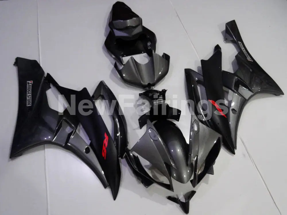 Matte Black and Grey Factory Style - YZF-R6 06-07 Fairing Kit
