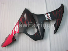 Load image into Gallery viewer, Matte Black and Red Flame - YZF-R6 05 Fairing Kit