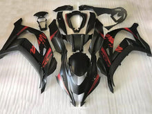 Load image into Gallery viewer, Matte Black with Red stickers Factory Style - NINJA ZX-10R 16-20 Fairing Kit