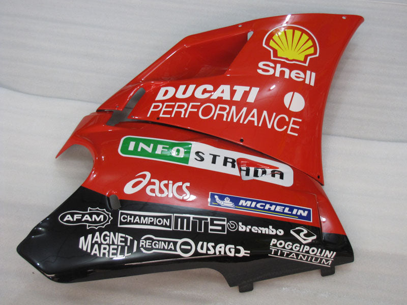 Number 1 Red and White Shell - Ducati 748/916/996/998 96-02 Fairing Kit (Single Passenger Seat)