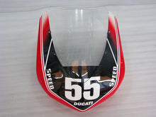 Load image into Gallery viewer, Number 55 Red and White Black MOTUL - Ducati 1198 07-11 Fairing Kit (Single Passenger Seat)
