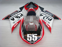 Load image into Gallery viewer, Number 55 Red and White Black MOTUL - Ducati 1198 07-11 Fairing Kit (Single Passenger Seat)