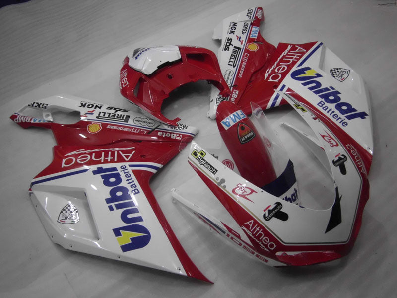 Number 7 Red and White Batterie - Ducati 1098 07-11 Fairing Kit