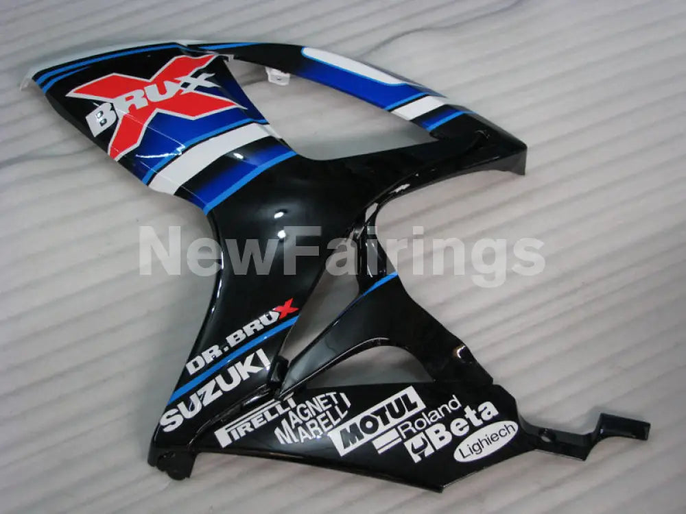 Number 76 White and Blue Red Dark Dog - GSX-R600 06-07 Fairing Kit
