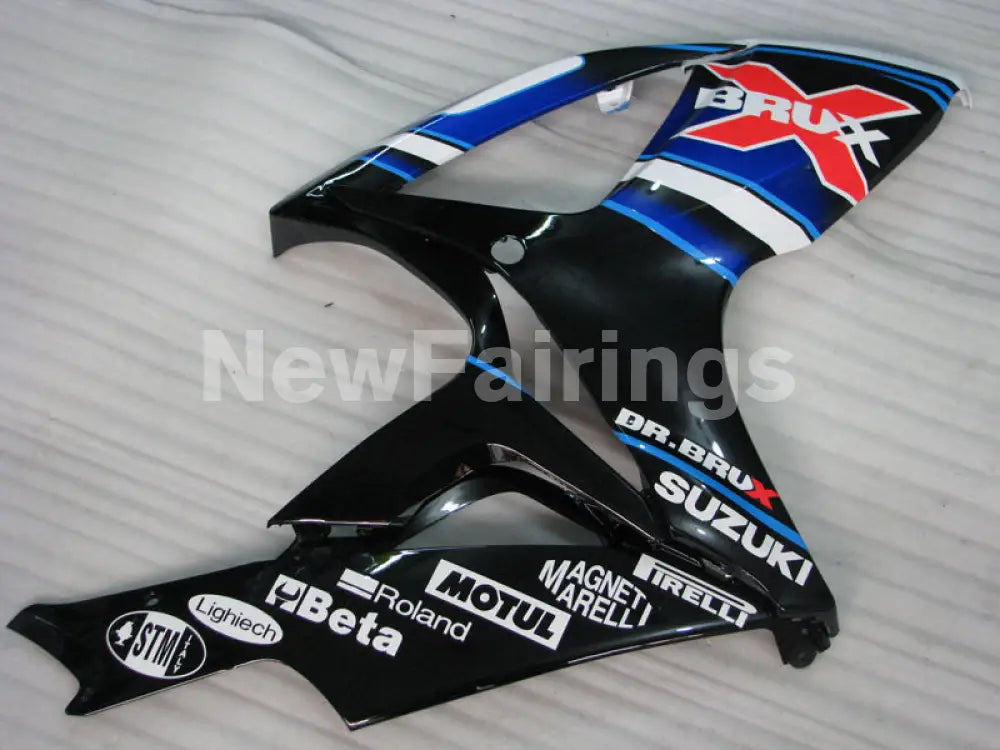 Number 76 White and Blue Red Dark Dog - GSX-R600 06-07 Fairing Kit