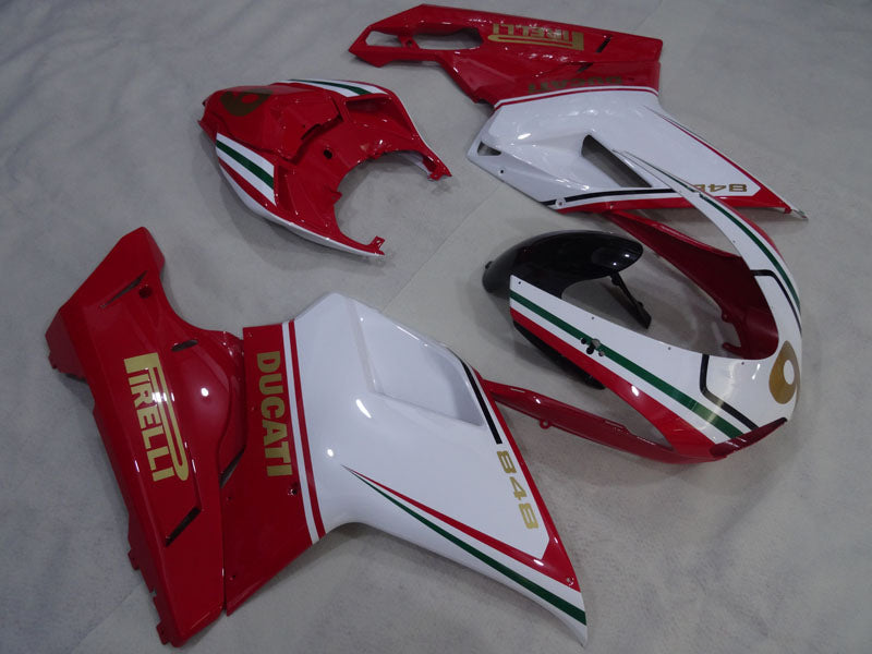 Number 9 Red and White Black PIRELLI - Ducati 848 07-11 Fairing Kit