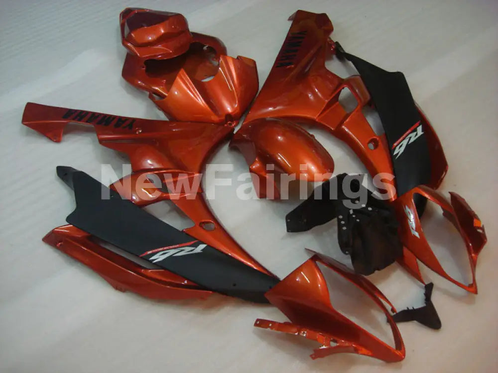 Orange and Matte Black Factory Style - YZF-R6 06-07 Fairing Kit