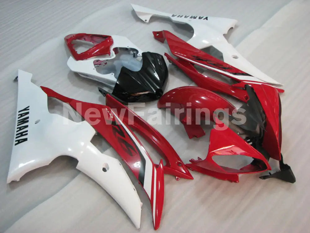 Red and White Black Factory Style - YZF-R6 08-16 Fairing Kit Vehicles & Parts > Vehicle Parts & Accessories > Motor